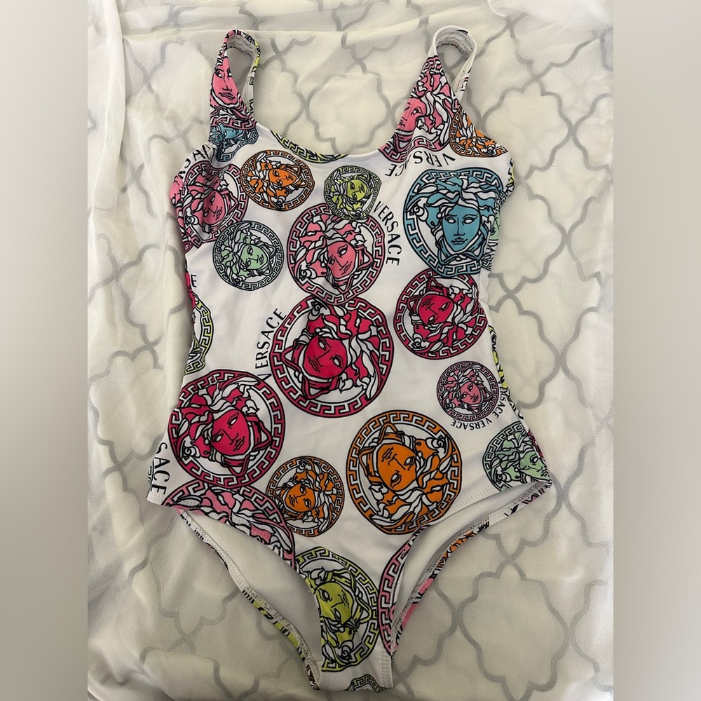 Versace Multicolor Medusa Print Swimsuit - Picture 2 of 9